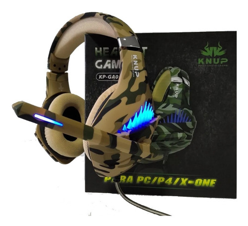 Fone Gamer Camuflado KP-GA01 Knup