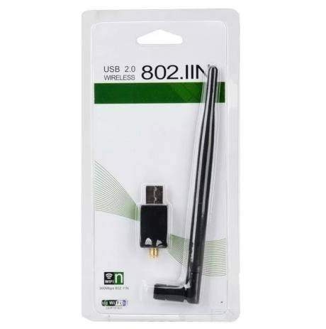 Adaptador Wifi Antena USB p/ PC/Android