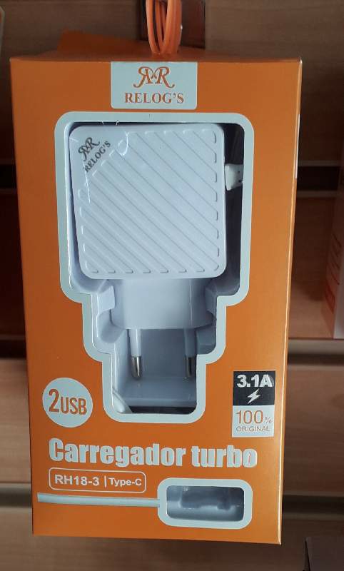 Carregador 2 Usb Type-C Relog’s