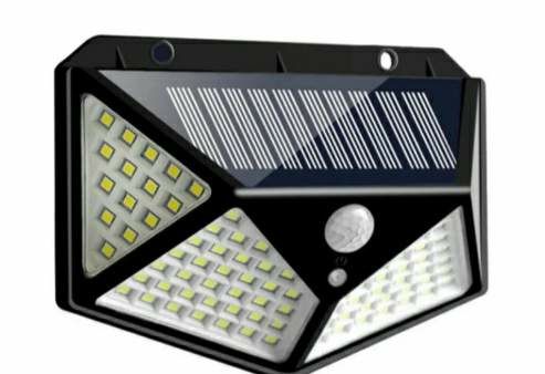 Luminaria Solar 100 Leds c/ Sensor de Presenca