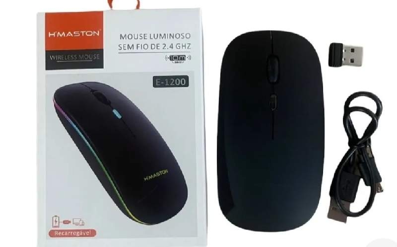 Mouse sem fio Bluetooth 2.4GHz E-1200