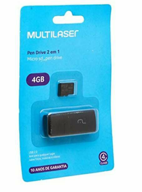 Cartao Mermoria / Pendrive (2 em 1) Multilaser 4GB