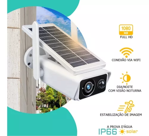 Camera Ip Wi-Fi Externa Solar 1080p Fixa Icsee (cod. 00225)