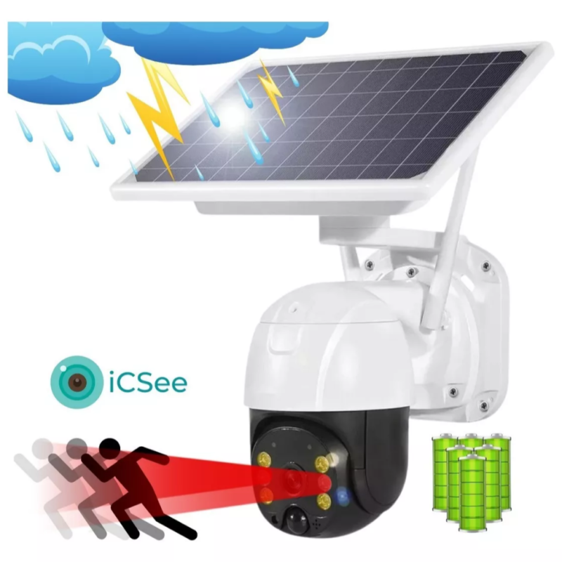 Camera IP Wi-Fi 360° Externa Solar Icsee (cod. 00375)