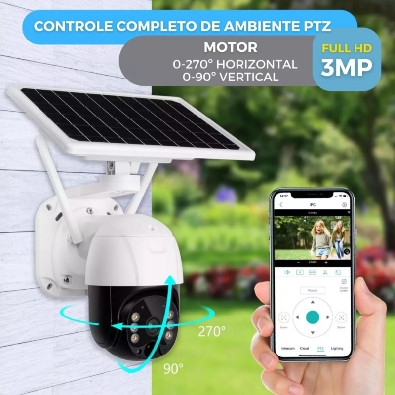 Camera IP Wi-Fi 360° Externa Solar Icsee (cod. 00375)